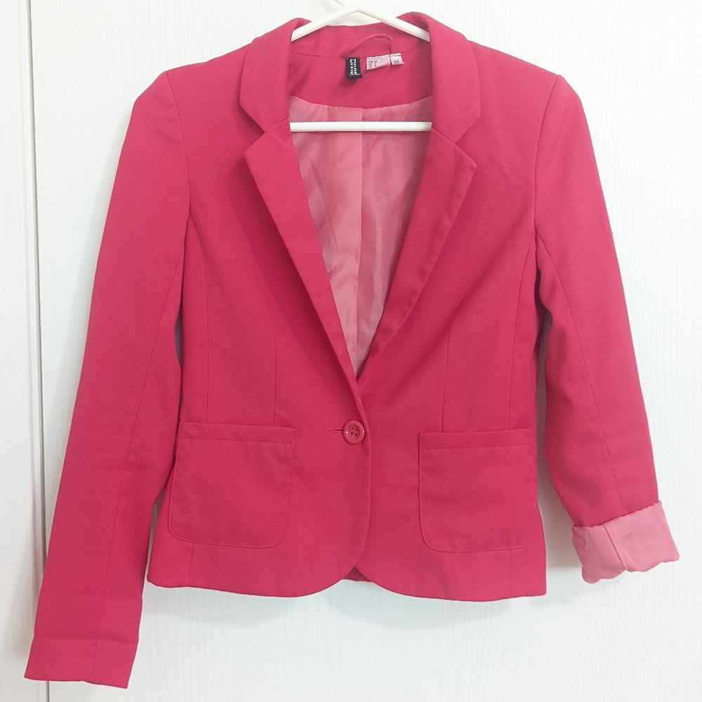 Dark pink blazer by HM divided, Sz 2